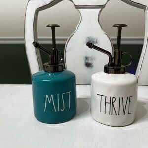 Rae Dunn Teal and White Plant Misters